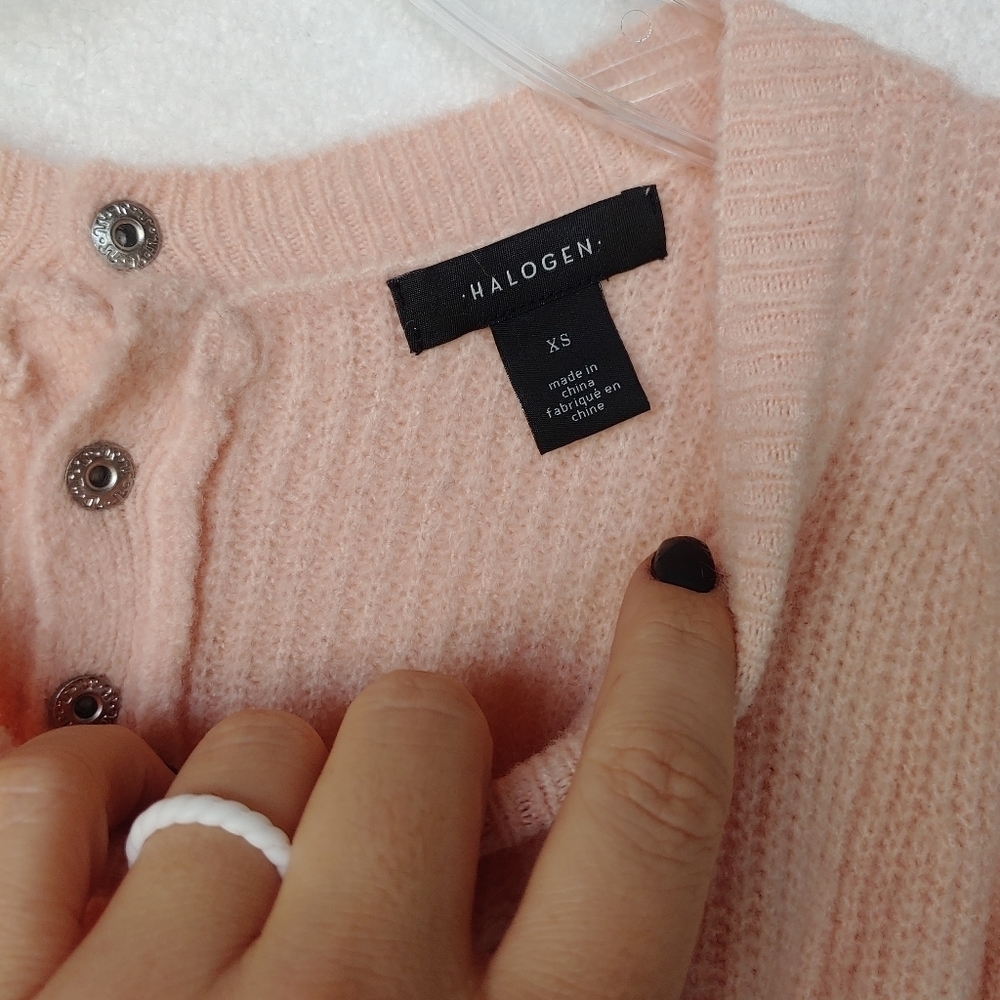 š Halogen Super Soft Ribbed Knitted Pink Sweater - Picture 4 of 6